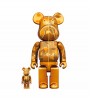 Bearbrick x BAPE Camo Shark 100% & 400% Set Gold