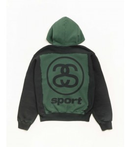 Худи Stussy Link Sport Zip Hoodie Garment Dyed Pine - ???? ?20