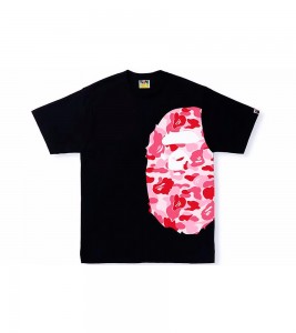 Футболка BAPE ABC Camo Single Color Side Big Ape Head Tee Black Pink