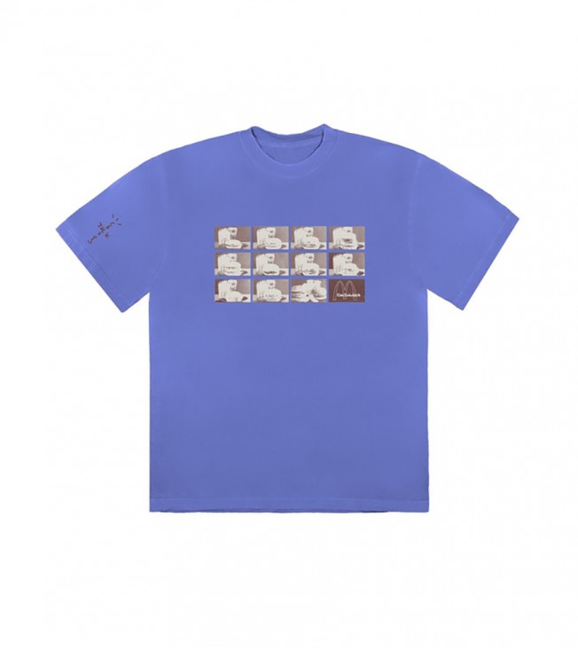 Футболка Travis Scott x McDonald's Menu Mono Logo III Washed Purple