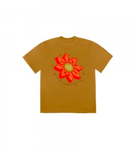 Travis Scott Cactus Jack Flower T-shirt Gold