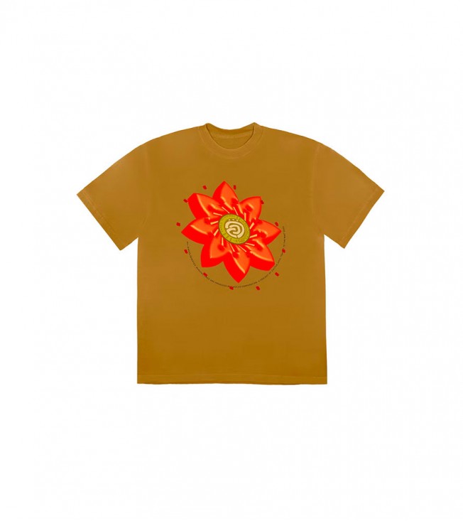 Travis Scott Cactus Jack Flower T-shirt Gold