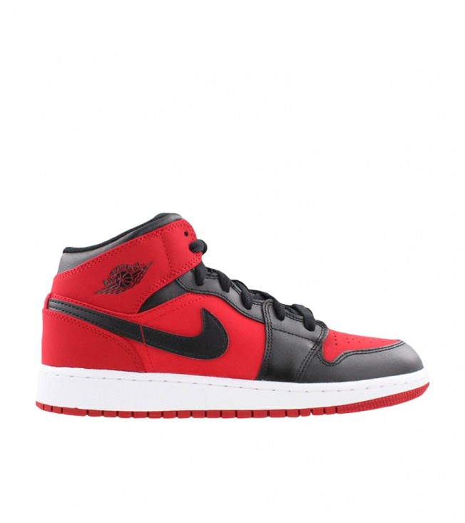Кроссовки Air Jordan 1 Mid Gym Red Black GS