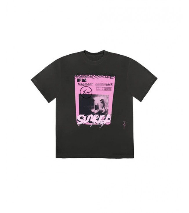 Футболка Travis Scott Cactus Jack For Fragment Pink Sunrise