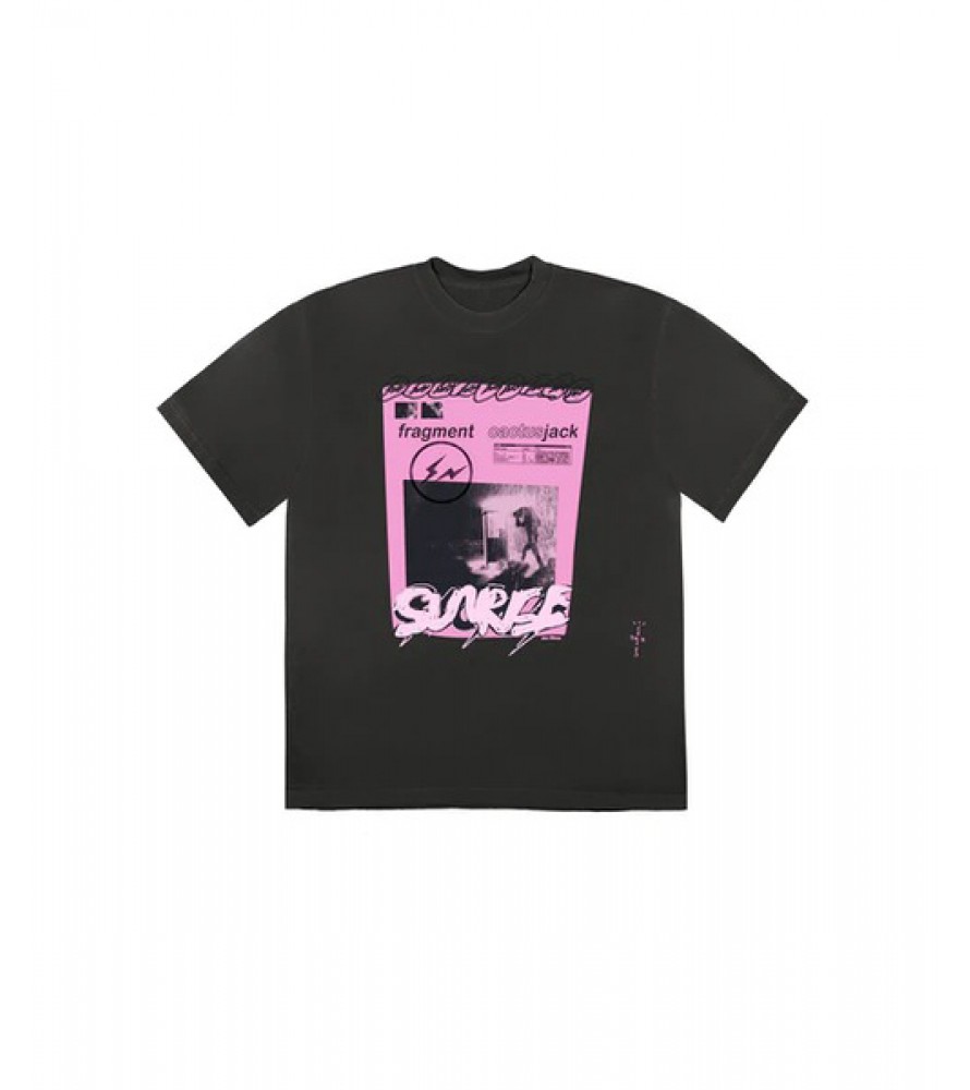 Футболка Travis Scott Cactus Jack For Fragment Pink Sunrise