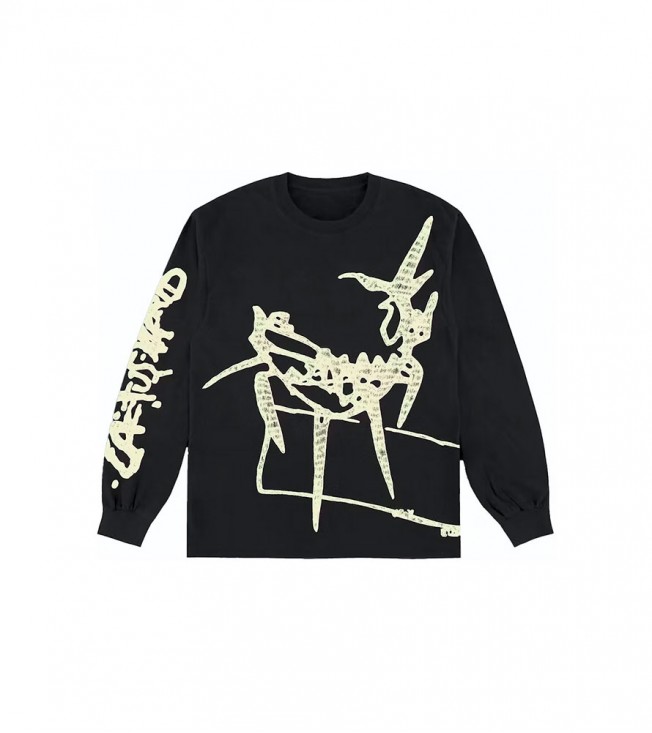 Travis Scott Barbed Wire Long Sleeve Tee Black