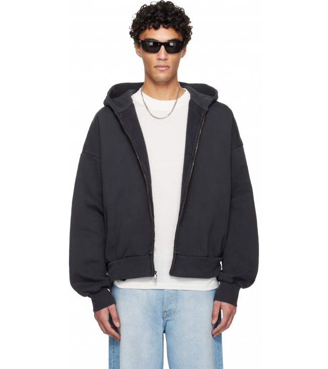 Худи Fear Of God Essentials Black Holiday Embroidered Classic Full Zip Hoodie
