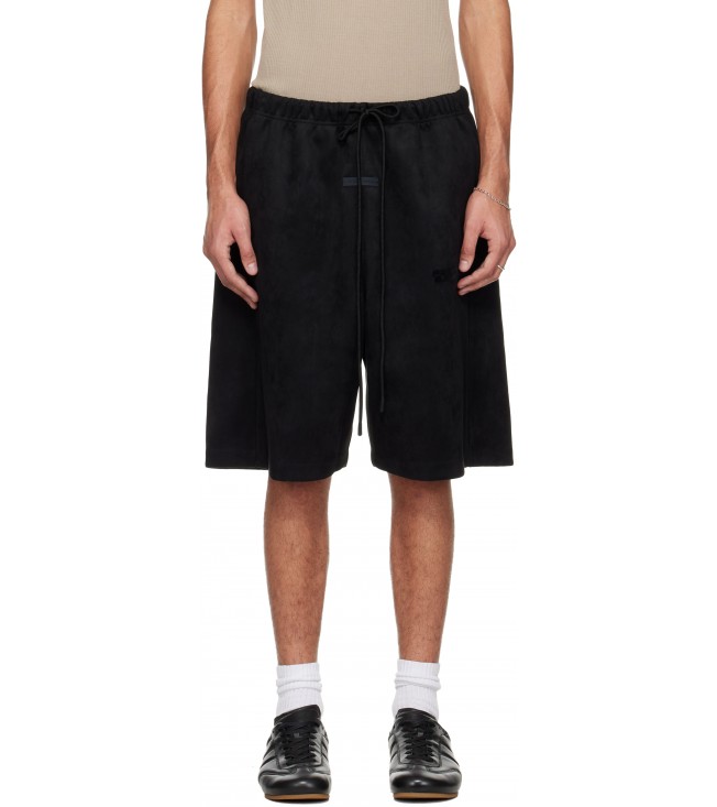 Шорты Fear Of God Essentials Black Holiday Faux-Suede Fleece Relaxed Shorts