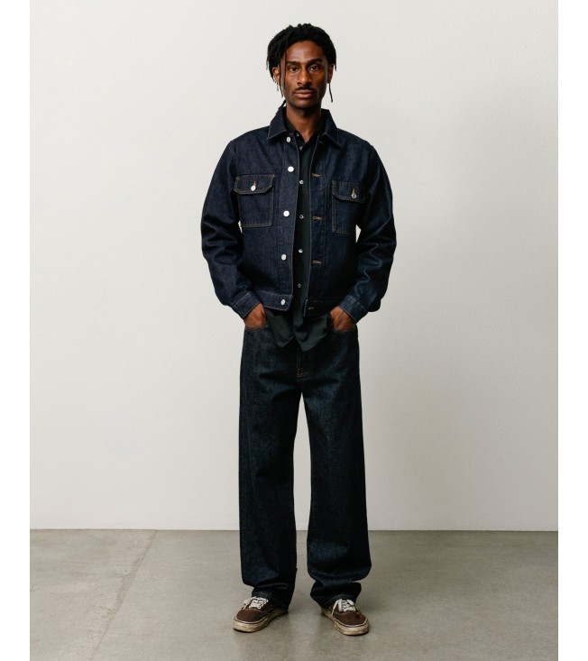 Куртка Stussy Denim Trucker Jacket Rinsed Indigo