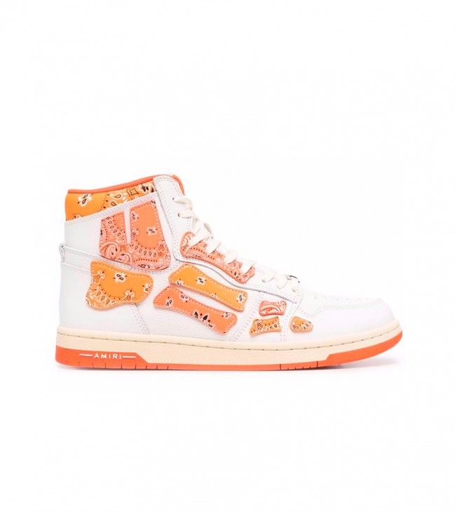 AMIRI Skel Top Hi Bandana White Orange