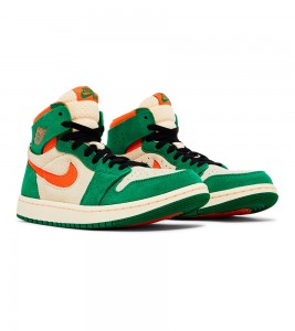 Jordan 1 High Zoom Air CMFT 2 Pine Green Orange Blaze WMNS - Фото №2