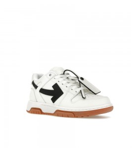OFF-WHITE Out Of Office OOO Low Tops White Black Gum - Фото №2