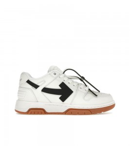 OFF-WHITE Out Of Office OOO Low Tops White Black Gum