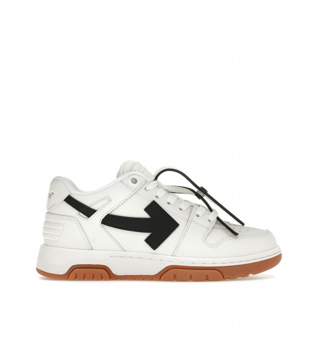 OFF-WHITE Out Of Office OOO Low Tops White Black Gum