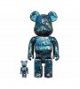 Bearbrick Jackson Pollock Studio 100% & 400% Set Chrome Ver.