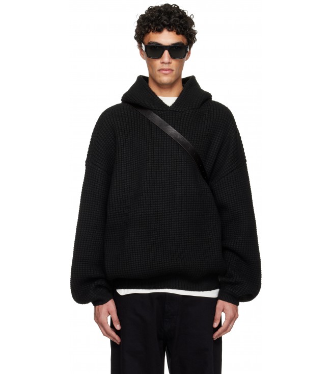 Худи Fear Of God Essentials Black Holiday Heavy Waffle 90s Hoodie