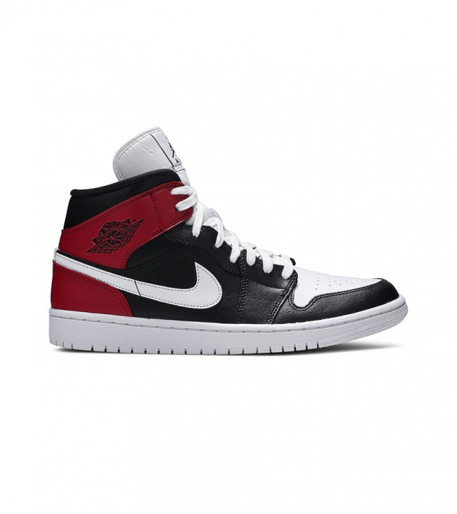 Кроссовки Jordan 1 Mid Black Noble Red WMNS