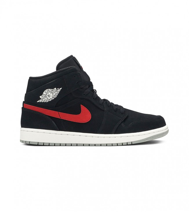 Кроссовки Air Jordan 1 Mid Multi-Color Swoosh Black
