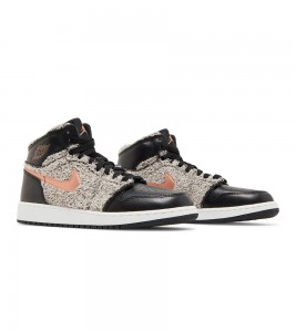 Кроссовки Air Jordan 1 Retro High Fleece Black Metallic Red Bronze GS - ???? ?20
