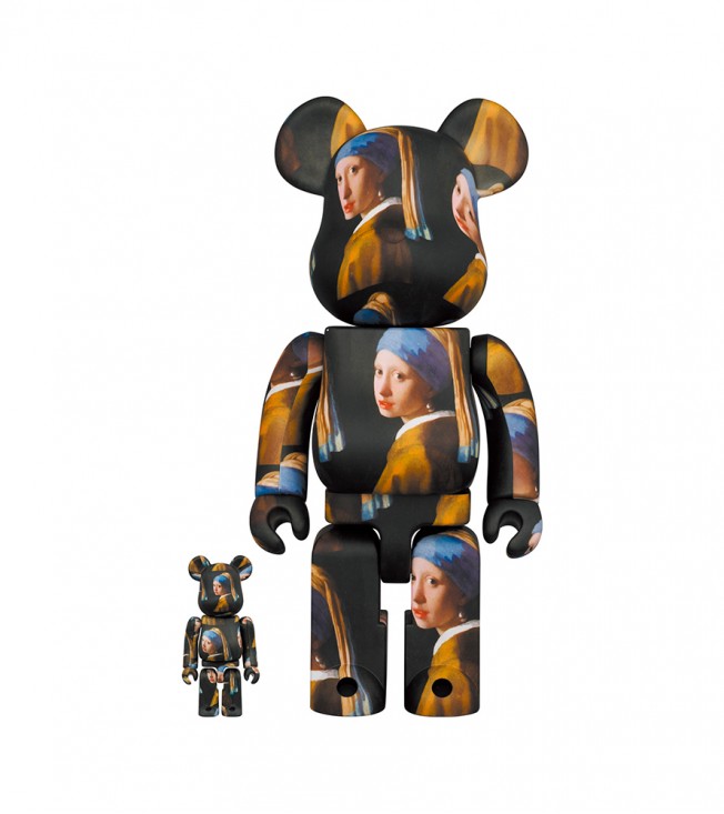 Bearbrick Johannes Vermeer (Girl with a Pearl Earring) 100% & 400% Set