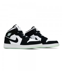 Кроссовки Air Jordan 1 Mid White Black Teal Tint GS - ???? ?20