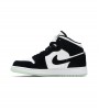 Кроссовки Air Jordan 1 Mid White Black Teal Tint GS