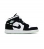 Кроссовки Air Jordan 1 Mid White Black Teal Tint GS