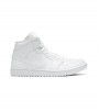 Кроссовки Air Jordan 1 Mid Triple White 2.0