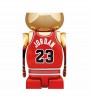 Bearbrick Michael Jordan 1985 Rookie Jersey 100% & 400% Set Gold Chrome