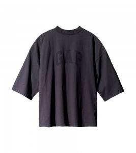 Футболка Yeezy Gap Engineered by Balenciaga Dove 3/4 Sleeve Tee Black Oversize