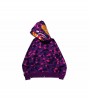 Худи BAPE Color Camo Tiger Shark Wide Full Zip Double Hoodie Purple