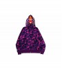 Худи BAPE Color Camo Tiger Shark Wide Full Zip Double Hoodie Purple