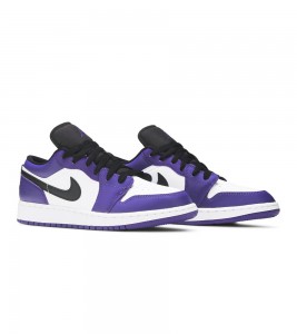Кроссовки Air Jordan 1 Low Court Purple White GS - ???? ?20