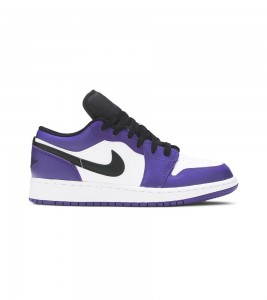 Кроссовки Air Jordan 1 Low Court Purple White GS