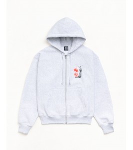 Худи Stussy Tall Dice Zip Hoodie Ash Heather