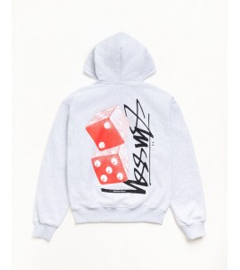 Худи Stussy Tall Dice Zip Hoodie Ash Heather - Фото №2