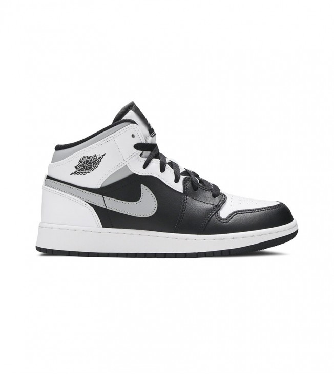 Кроссовки Air Jordan 1 Mid White Shadow GS