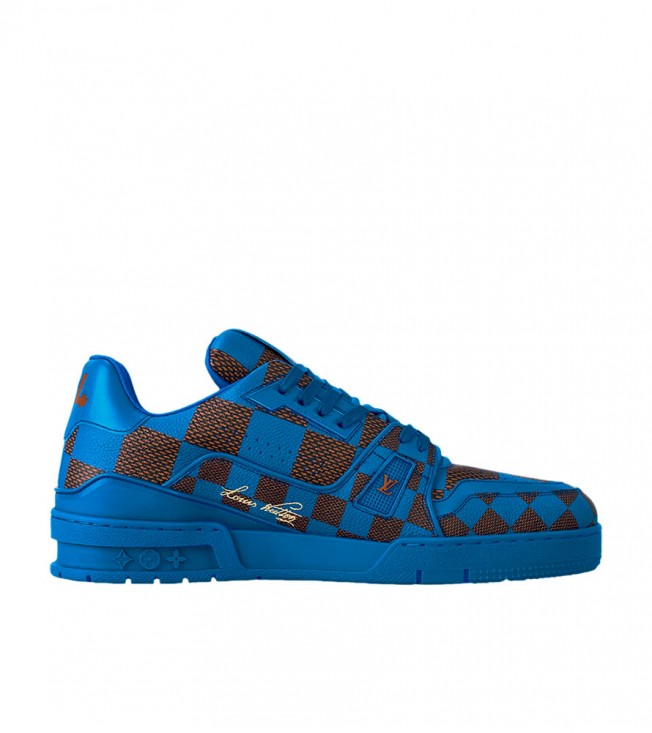 Louis Vuitton LV Trainer Sneaker Damier Pop Blue