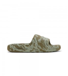 adidas Adilette 22 Slides Olive Strata Silver Green