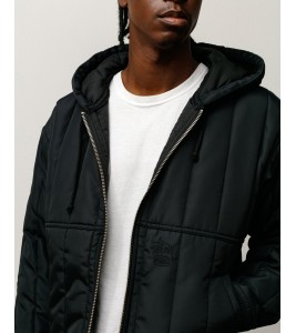 Куртка Stussy Quilted Nylon Work Jacket Black - Фото №2