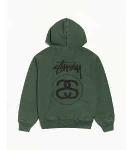 Худи Stussy Stock Link Zip Hoodie Pigment Dyed Pine - ???? ?20
