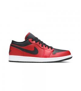 Кроссовки Jordan 1 Low Reverse Bred Pebbled Swoosh