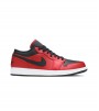 Кроссовки Jordan 1 Low Reverse Bred Pebbled Swoosh