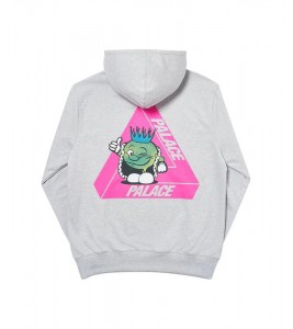 Худи Palace Tri-Smiler Hood Grey Marl - Фото №2