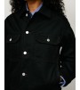 Куртка Stussy Denim Trucker Jacket Raw Black Contrast Stitch