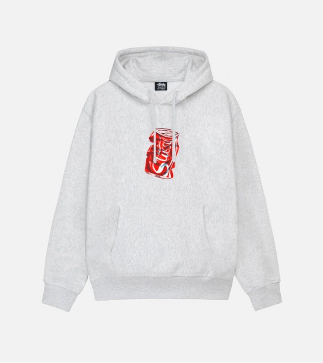 Stussy Soda Can Hoodie Ash Heather
