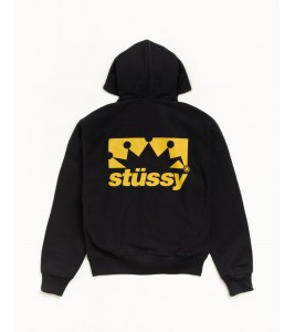 Худи Stussy Box Crown Zip Hoodie Black - Фото №2