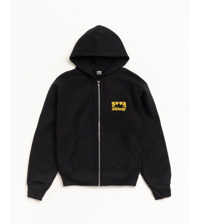 Худи Stussy Box Crown Zip Hoodie Black