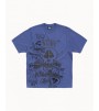 Футболка Stussy Skulls Tee Pigment Dyed Indigo