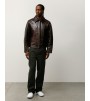 Куртка Stussy Garage Jacket Leather Dark Brown